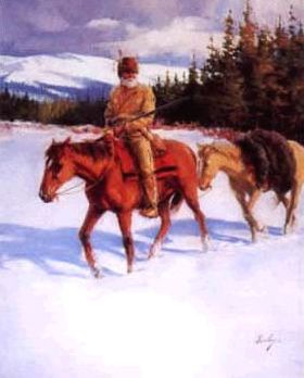 Chuck Mardosz Open Edition Poster: "Buckskin & Furs"