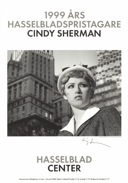 Cindy Sherman Rare Vintage Artist Signed Offset Lithograph: "Hasselblad Center"