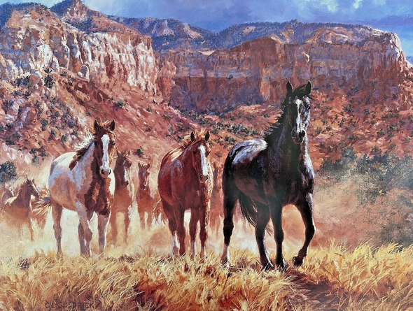 Claire Goldrick Hand Signed and Numbered Limited Edition Print: "Going to Water"