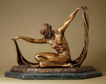 Claire J.R. Colinet Handcrafted Solid Bronze Sculpture:"Isis"