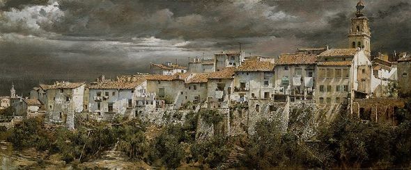 CLARK HULINGS 20X48 Secondary Market Art: "ONTENIENTE GCNV"