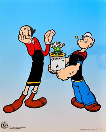 Classic Cartoons Animation Art Sericel:"Popeye & Olive Oil “Spinach Bouquet”"