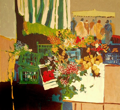 Claude Fauchère Limited Edition Serigraph on Paper:"Couleurs de Menthe" Claude Fauchère Limited Edition Serigraph on Paper:"Couleurs de Menthe"