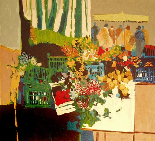 Claude Fauchère Limited Edition Serigraph on Paper:"Couleurs de Menthe"