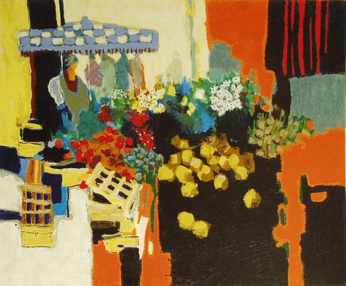 Claude Fauchère Limited Edition Serigraph on Paper:"Morning in Montparnasse" Claude Fauchère Limited Edition Serigraph on Paper:"Morning in Montparnasse"