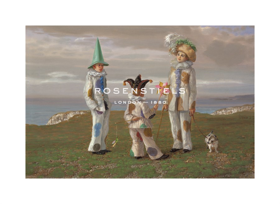 Claude Harrison Hand Numbered Limited Edition Print on Paper :"Holiday Clowns"