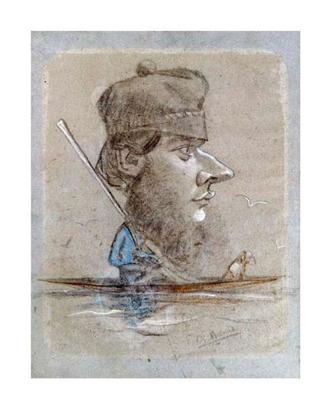 Claude Monet Fine Art Open Edition Gicl&eacute;e:"A Hunter and His Dog on a Boat"