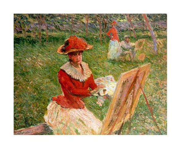 Claude Monet Fine Art Open Edition Gicl&eacute;e:"Blanche Hoschede Peignant"
