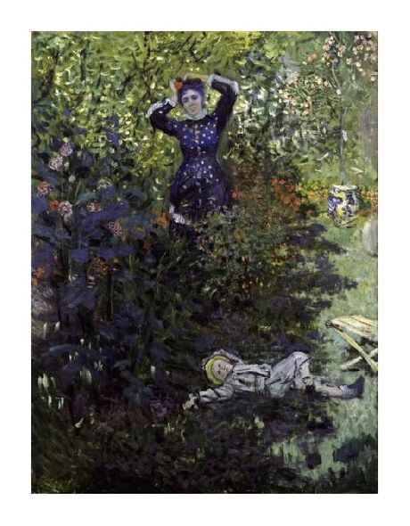 Claude Monet Fine Art Open Edition Gicl&eacute;e:"Camille Et Jean Monet Au Jardin"