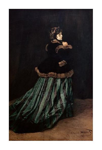 Claude Monet Fine Art Open Edition Giclée:"Camille, the Woman in Green"