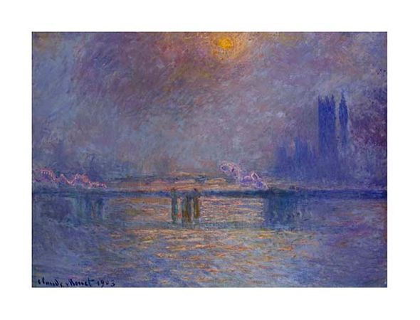 Claude Monet Fine Art Open Edition Gicl&eacute;e:"Charing Cross Bridge, the Thames"
