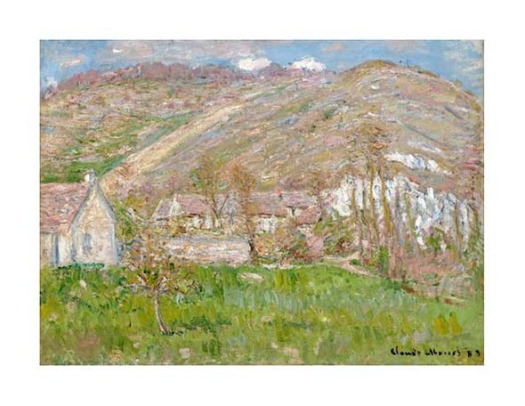 Claude Monet Fine Art Open Edition Giclée:"Hamlet on the Cliffs Near Giverny"