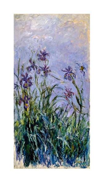 Claude Monet Fine Art Open Edition Gicl&eacute;e:"Iris Mauves"