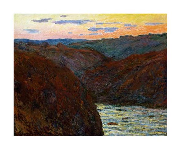 Claude Monet Fine Art Open Edition Gicl&eacute;e:"La Creuse, Sunset"