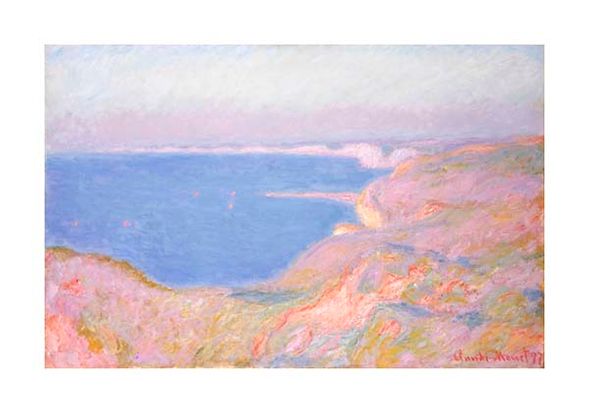 Claude Monet Fine Art Open Edition Gicl&eacute;e:"On the Cliffs Near Dieppe, Sunset"