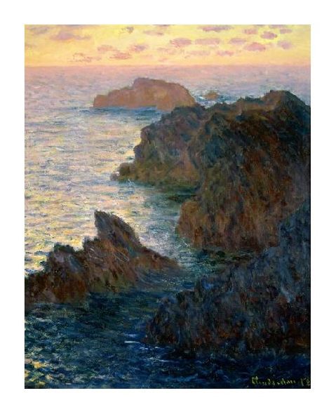 Claude Monet Fine Art Open Edition Gicl&eacute;e:"Point of Rocks at Port-Goulphar"
