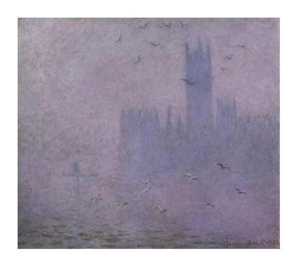 Claude Monet Fine Art Open Edition Gicl&eacute;e:"Seagulls (The River Thames & Houses of Parliament, London)"