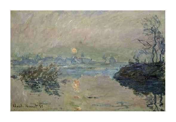 Claude Monet Fine Art Open Edition Gicl&eacute;e:"Setting Sun (Soleil Couchant)"
