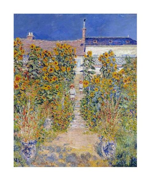 Claude Monet Fine Art Open Edition Gicl&eacute;e:"The Artist's Garden at Vetheuil"