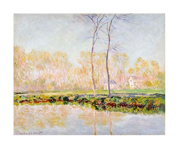 Claude Monet Fine Art Open Edition Gicl&eacute;e:"The Banks of the River Epte at Giverny"