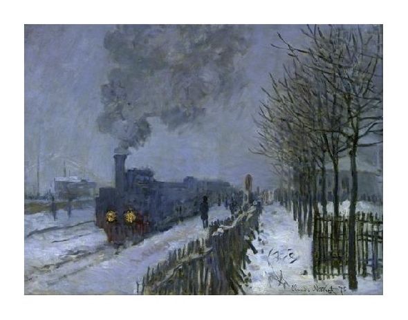 Claude Monet Fine Art Open Edition Giclée:"Train in the Snow"
