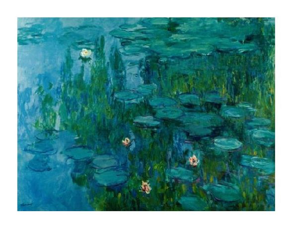 Claude Monet Fine Art Open Edition Gicl&eacute;e:"Water Lilies, c.1918-21"