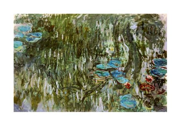 Claude Monet Fine Art Open Edition Gicl&eacute;e:"Water Lilies, Reflected Willow"