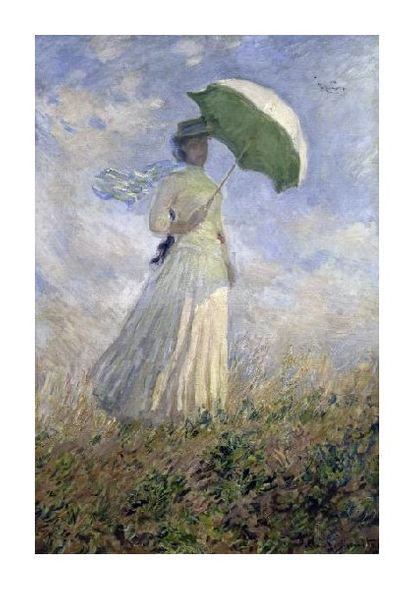 Claude Monet Fine Art Open Edition Gicl&eacute;e:" Woman with a Parasol turned toward the right"