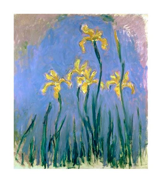 Claude Monet Fine Art Open Edition Gicl&eacute;e:"Yellow Irises"