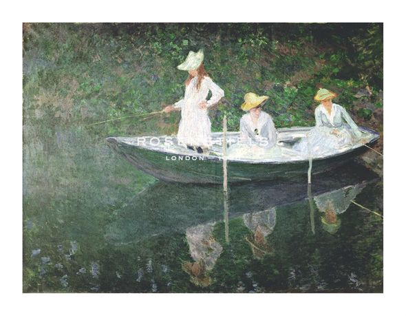 Claude Monet Hand Numbered Limited Edition Print on Paper :"Boating At Giverny"