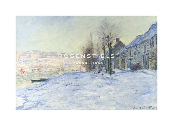 Claude Monet Hand Numbered Limited Edition Print on Paper :"Lavacourt Under Snow"