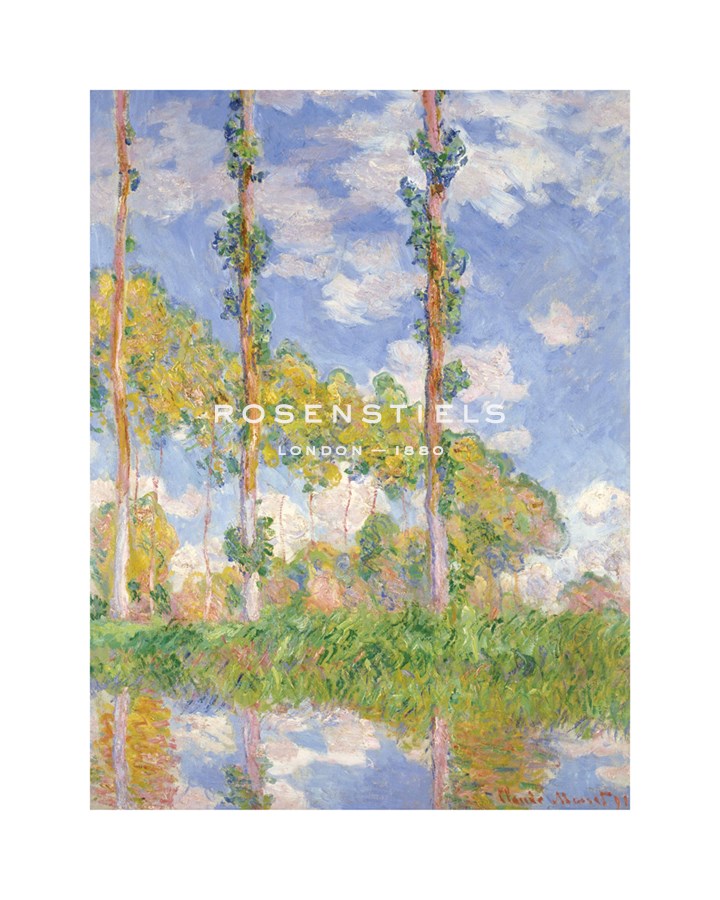 Claude Monet Hand Numbered Limited Edition Print on Paper :"Poplars in the Sun, 1891"