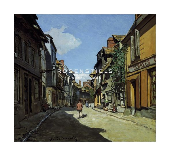 Claude Monet Hand Numbered Limited Edition Print on Paper :"Rue de la Bavole, Honfleur, c.1864"