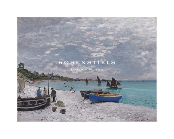 Claude Monet Hand Numbered Limited Edition Print on Paper :"The Beach at Sainte-Adresse, 1867"