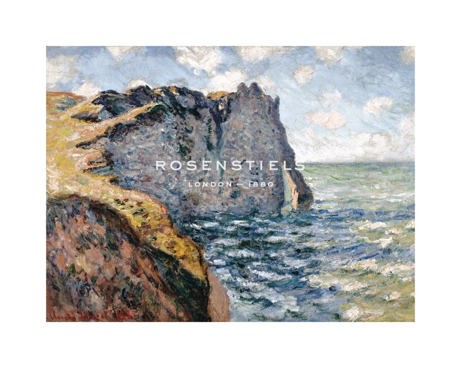 Claude Monet Hand Numbered Limited Edition Print on Paper :"The Cliff of Aval, Etretat, 1885"