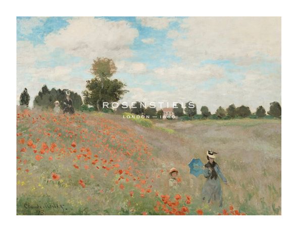 Claude Monet Hand Numbered Limited Edition Print on Paper :"The Poppyfield, Near Argenteuil"
