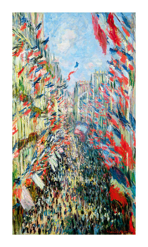 Claude Monet Hand Numbered Limited Edition Print on Paper :"The Rue Montorgueil, Paris - Celebration of June 30, 1878"