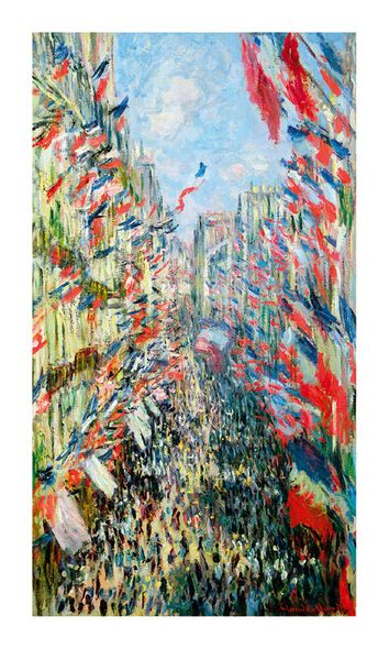 Claude Monet Hand Numbered Limited Edition Print on Paper :"The Rue Montorgueil, Paris - Celebration of June 30, 1878"