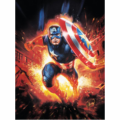 Claudio Aboy Marvel Limited Edition Canvas:"Shield of the Brave - Captain America"