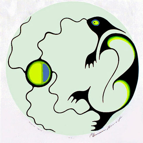 Clemence Wescoupe Limited Edition Hand Pulled Serigraph on Paper: ""MEDICINE TURTLE"" Clemence Wescoupe Limited Edition Hand Pulled Serigraph on Paper: ""MEDICINE TURTLE""