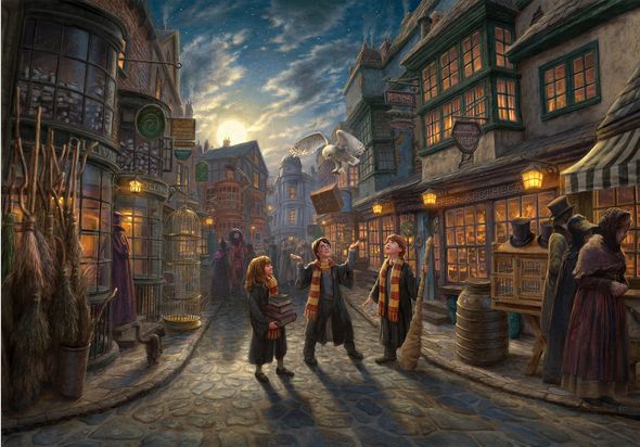 Harry Potter™ Limited Edition Fine Art Giclee:" Diagon Alley ™"