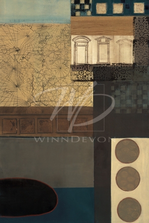 Connie Tunick Limited Edition Hand-Embellished Giclee on Canvas:"Ancient Portals I"