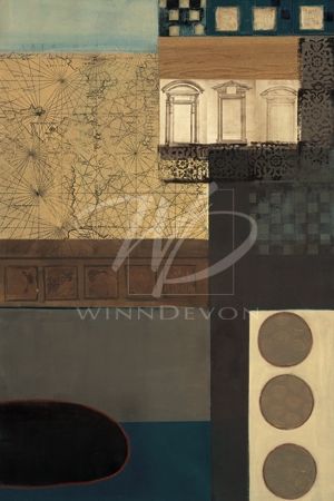 Connie Tunick Limited Edition Hand-Embellished Giclee on Canvas:"Ancient Portals I"
