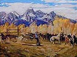Conrad Schwiering Hand Signed Publisher Proof Lithograph:"Roping"