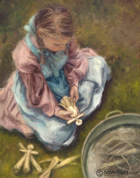 Cortney Lunt Fine Art Canvas Giclee: "Little Lady"