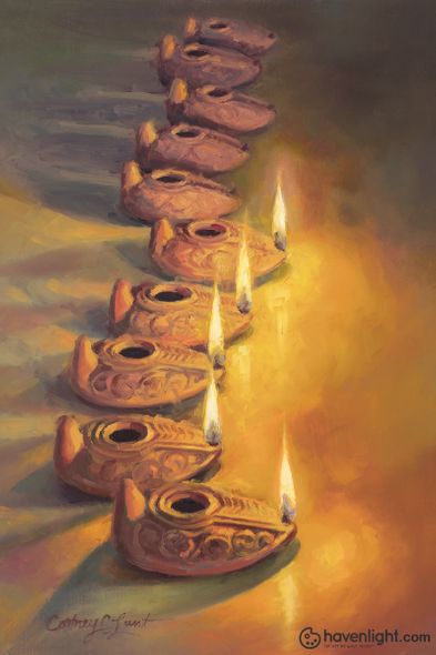 Cortney Lunt Fine Art Canvas Giclee: "The wise and the foolish"