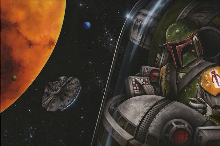 Craig Fraser Artist Signed and Numbered Limited Edition Star Wars Giclee:"Bounty on Bespin (Canvas)"