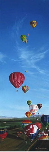 Craig Kodera Artist Proof Limited Edition Print:"The Great Greenwich Balloon Race"