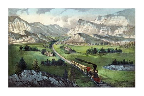 Currier and Ives Fine Art Open Edition Gicl&eacute;e:"The Great West"