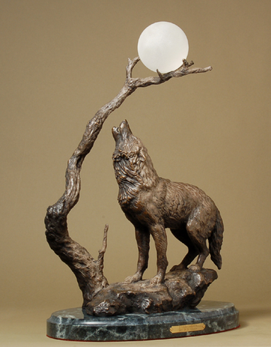 D.J. Shinn Handcrafted Solid Bronze Sculpture:"Full Moon" D.J. Shinn Handcrafted Solid Bronze Sculpture:"Full Moon"
